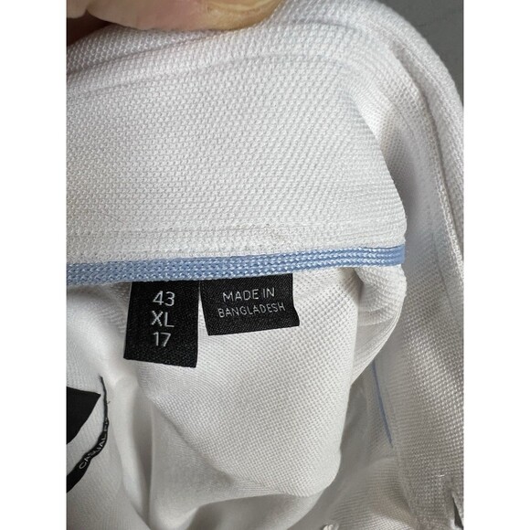 Hugo Boss Black Label Men White Solid Jersey Casual Button Down Shirt 17 XL $195 - Picture 6 of 13